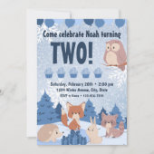 Invitation pour l'anniversaire des bois d'hiver (Devant)
