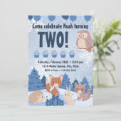 Invitation pour l'anniversaire des bois d'hiver (Debout devant)