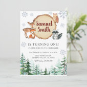 Invitation pour l'anniversaire des bois d'hiver (Debout devant)
