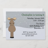 Invitation pour l'anniversaire des bois d'hiver (Dos)