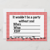 Invitation pour l'anniversaire d'été (Dos)