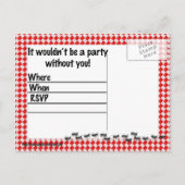 Invitation pour l'anniversaire d'été (Dos)