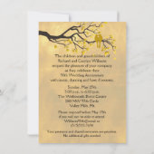 Invitation pour l'anniversaire d'or des oiseaux de (Dos)