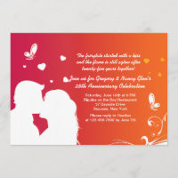 Invitation pour l'anniversaire du baiser des amour