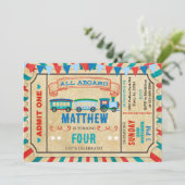 Invitation pour l'anniversaire du billet de train. (Debout devant)