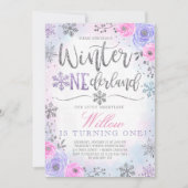 Invitation pour l'anniversaire du Flocon de neige (Devant)