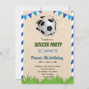 Invitation pour l'anniversaire du football