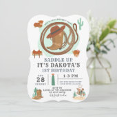 Invitation pour l'anniversaire du garçon Cowboy (Debout devant)