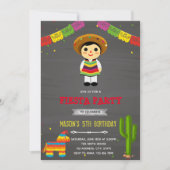 Invitation pour l'anniversaire du garçon mexicain (Devant)
