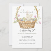 invitation pour l'anniversaire du lapin de pâques (Devant)