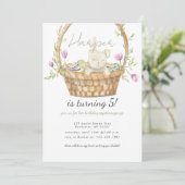 invitation pour l'anniversaire du lapin de pâques (Debout devant)