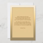 invitation pour l'anniversaire du mariage d'or (Dos)