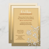 invitation pour l'anniversaire du mariage d'or (Devant / Derrière)