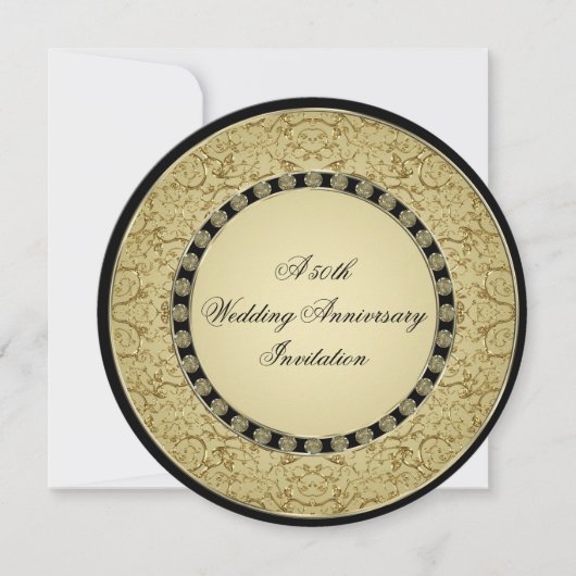 Invitation pour l'anniversaire du Mariage d'or (Devant)