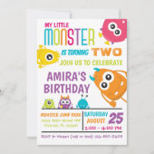 Invitation pour l'anniversaire du petit monstre (Devant)