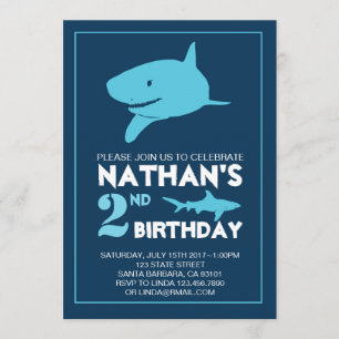 Invitation pour l'anniversaire du requin