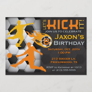 Invitation pour l'anniversaire du soccer du garçon