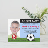 Invitation pour l'anniversaire du soccer photo de  (Debout devant)