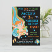 Invitation pour l'anniversaire du toboggan Splish (Debout devant)