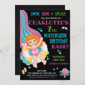 Invitation pour l'anniversaire du toboggan Splish (Devant / Derrière)