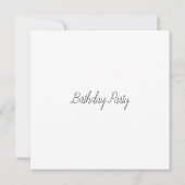 Invitation pour l'anniversaire d'un animal (Dos)