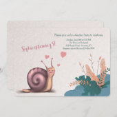 Invitation pour l'anniversaire d'un escargot de ja (Devant / Derrière)
