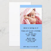Invitation pour l'anniversaire d'un garçon (Devant / Derrière)
