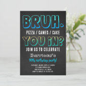 Invitation pour l'anniversaire d'un garçon (Debout devant)
