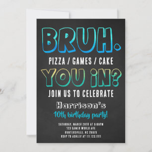 Invitation pour l'anniversaire d'un garçon
