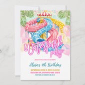 Invitation pour l'anniversaire d'une fille au parc (Devant)