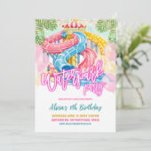 Invitation pour l'anniversaire d'une fille au parc (Debout devant)
