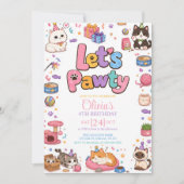 Invitation pour l'anniversaire d'une fille avec un (Devant)