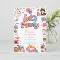 Invitation pour l'anniversaire d'une fille avec un