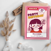 Invitation pour l'anniversaire d'une fille avec un