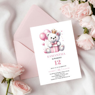 Invitation pour l'anniversaire d'une fille Ballons
