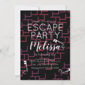 Invitation pour l'anniversaire d'une salle d'évasi (Devant)