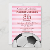 Invitation pour l'anniversaire d'une sportive de f (Devant)