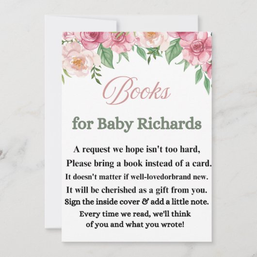 Invitation pour l'arrivée de bébé chéri (Devant)