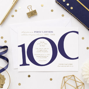 Invitation pour le 100e anniversaire de l'entrepri