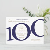 Invitation pour le 100e anniversaire d'entreprise (Debout devant)
