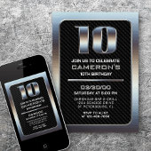 Invitation pour le 10e anniversaire du garçon