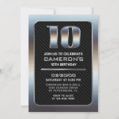Invitation pour le 10e anniversaire du garçon (Devant)