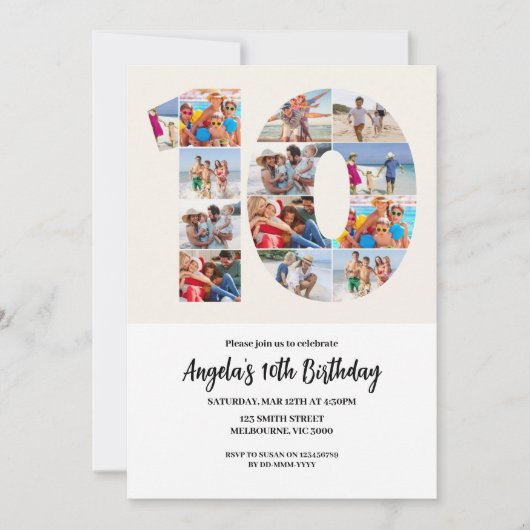 Invitation pour le 10e anniversaire - Numéro 10 (Devant)