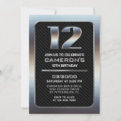 Invitation pour le 12e anniversaire du garçon (Devant)