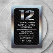 Invitation pour le 12e anniversaire du garçon