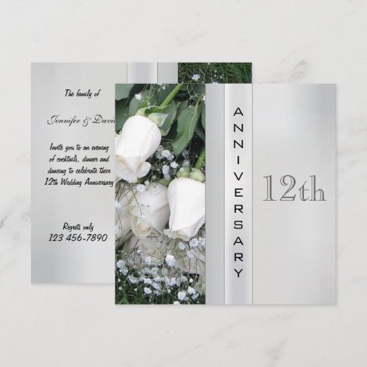 Invitation pour le 12ème Anniversaire (Devant / Derrière)