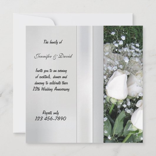 Invitation pour le 12ème Anniversaire (Dos)