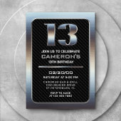 Invitation pour le 13e anniversaire du garçon