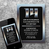 Invitation pour le 14e anniversaire du garçon