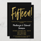 Invitation pour le 15e Anniversaire de Mariage Bla (Devant / Derrière)